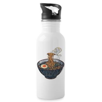 Slurping expressly allowed - Water bottle with straw - white - Right