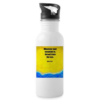 Finde Jesus von Eunice Ahiale - Water bottle with straw - white - Right