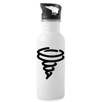 tornado - Water bottle with straw - white - Right