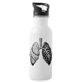 doc146 - Trinkflasche mit integriertem Trinkhalm - Weiß - Rechts