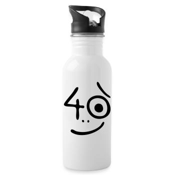 40 years - So what? - Water bottle with straw - white - Right