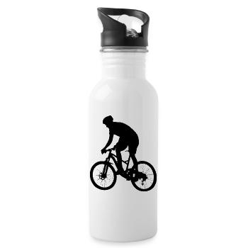 ATV driver - Water bottle with straw - white - Right