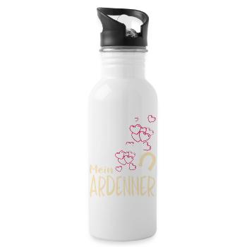 ARDENNER - mein - Trinkflasche mit integriertem Trinkhalm - Weiß - Rechts