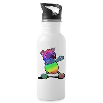Panda coloré - Dab Dance - Tamponnage - Panda - Gourde avec paille intégrée - blanc - Droite