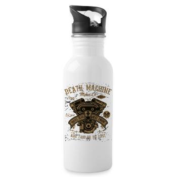 Death Machine - Gourde avec paille intégrée - blanc - Droite