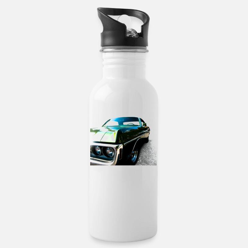 Dodge - Trinkflasche mit integriertem Trinkhalm - Weiß