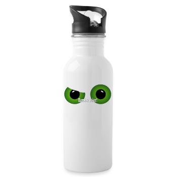 Ruhr pot green eyes - Water bottle with straw - white - Right
