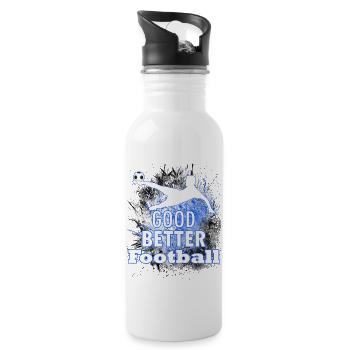 football match - Water bottle with straw - white - Right