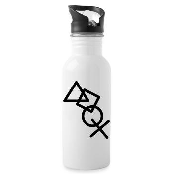 Cool X square triangle icons controller game kre - Water bottle with straw - white - Right
