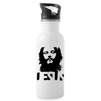 jesus - Gourde avec paille intégrée - blanc - Droite