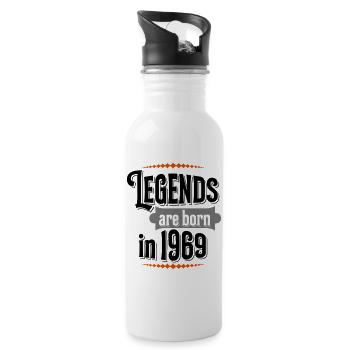 born in 1969 - Water bottle with straw - white - Right