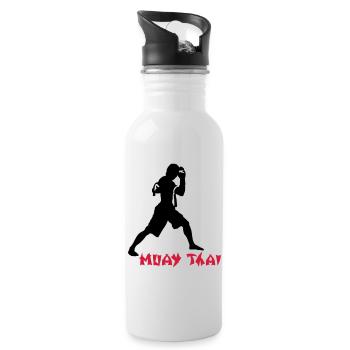 kickboxing_2 - Water bottle with straw - white - Right