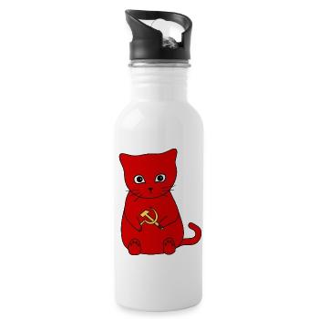 ☭ ☭ Kittens For Communism ☭ ☭ - Gourde avec paille intégrée - blanc - Droite