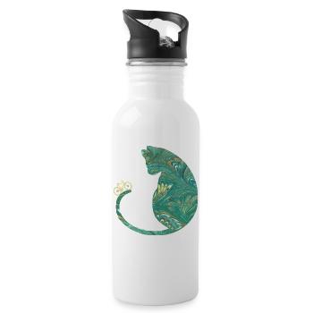 cat and bike e 71 - Water bottle with straw - white - Right