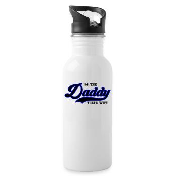 I'm the daddy thats why! Father's Day - Water bottle with straw - white - Right