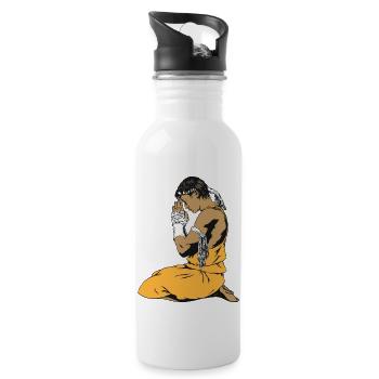Toni - Trinkflasche mit integriertem Trinkhalm - Weiß - Rechts