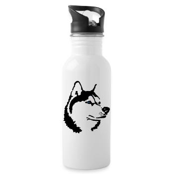 Husky - Trinkflasche mit integriertem Trinkhalm - Weiß - Rechts