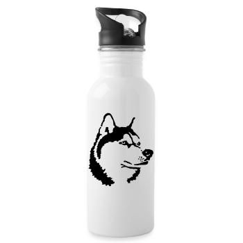 Husky - Trinkflasche mit integriertem Trinkhalm - Weiß - Rechts