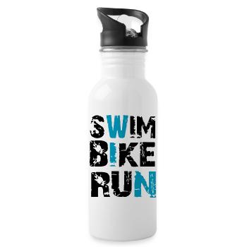 Triathlon - Water bottle with straw - white - Right