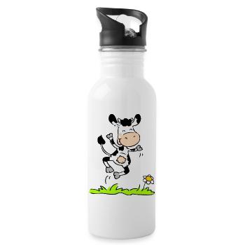 Joyious Cow - Water bottle with straw - white - Right