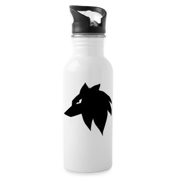 Mangawolf - Trinkflasche mit integriertem Trinkhalm - Weiß - Rechts