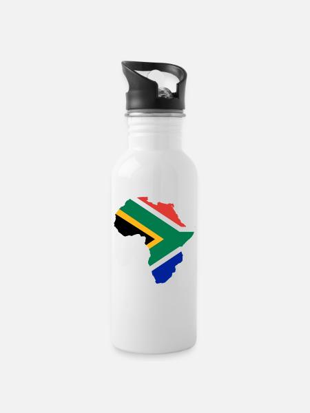 Afrique du Sud - Gourde avec paille intégrée - blanc