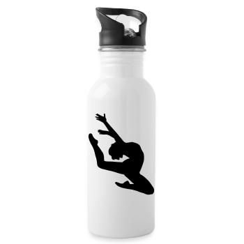 dancer jumping - Water bottle with straw - white - Right
