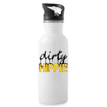 sale hippie - Gourde avec paille intégrée - blanc - Droite