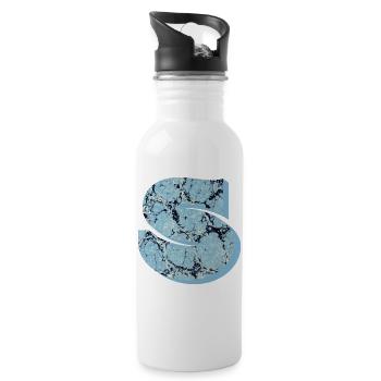 e 55 s - Trinkflasche mit integriertem Trinkhalm - Weiß - Rechts