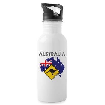 Australie TShirt - Australie T-Shirt - Gourde avec paille intégrée - blanc - Droite
