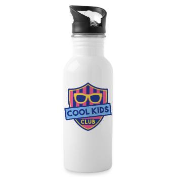 COOL KIDS CLUB - Gourde avec paille intégrée - blanc - Droite