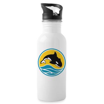 Orca - Trinkflasche mit integriertem Trinkhalm - Weiß - Rechts