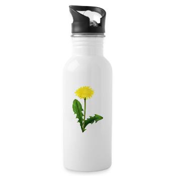 Löwenzahn | dandelion - Trinkflasche mit integriertem Trinkhalm - Weiß - Rechts
