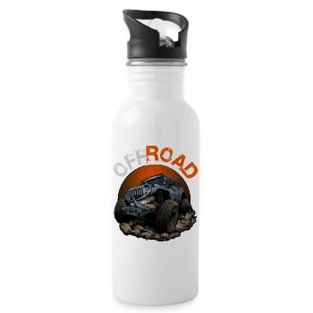 Off-road vehicle - Water bottle with straw - white - Right