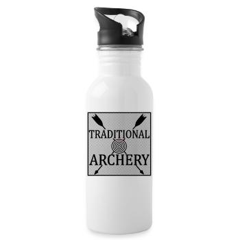 Traditional Archery - Trinkflasche mit integriertem Trinkhalm - Weiß - Rechts