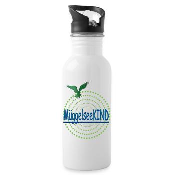 MueggelseeKind - Trinkflasche mit integriertem Trinkhalm - Weiß - Rechts