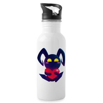 Kingdom Hearts - Herzschatten - Trinkflasche mit integriertem Trinkhalm - Weiß - Rechts