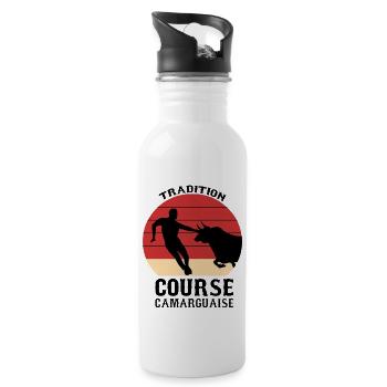 Bouvine - Water bottle with straw - white - Right