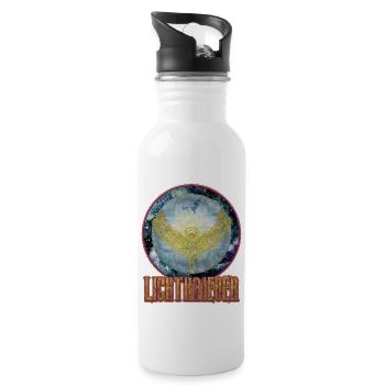 LIGHT WARRIORS of the universe - warriors of light - Water bottle with straw - white - Right
