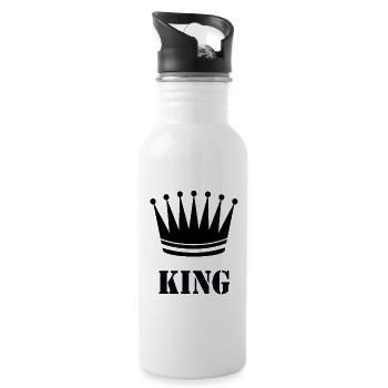Couronnement du king - Gourde avec paille intégrée - blanc - Droite