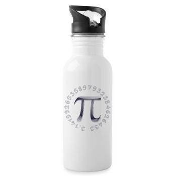 Pi 3,14 Pi-Day 14 Mars Pi jour mathématicien professeur - Gourde avec paille intégrée - blanc - Droite