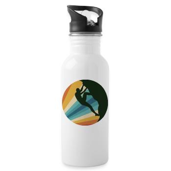 Rock Climbing - Gourde avec paille intégrée - blanc - Droite