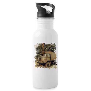 W50 - NVA - Trinkflasche mit integriertem Trinkhalm - Weiß - Rechts