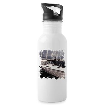 Sailboat - Sailing - Water bottle with straw - white - Right