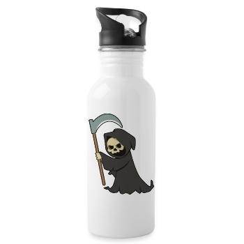 Grim Reaper - Halloween - Water bottle with straw - white - Right