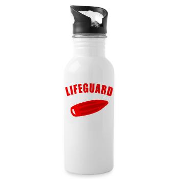 LIFEGUARD Nageur sauveteur maître-nageur - Gourde avec paille intégrée - blanc - Droite