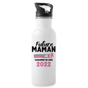 Future Maman 2022 Chargement En Cours - Gourde avec paille intégrée - blanc - Droite