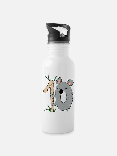 Koala 10 - Gourde avec paille intégrée - blanc