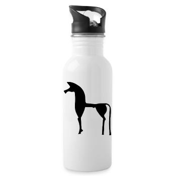 The Greek horse - Water bottle with straw - white - Right