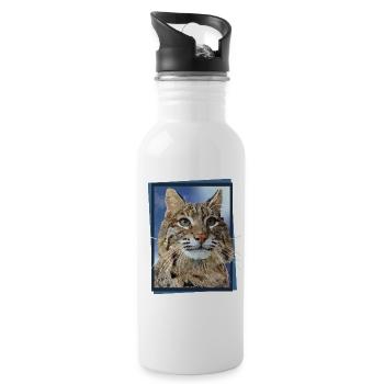 Lynx - Gourde avec paille intégrée - blanc - Droite